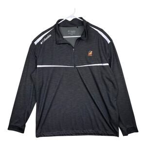 COLUMBIA Omni-Wick Scorecard 1/4 Zip Long Sleeve Pullover Black Gray Size XL